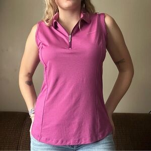 Callaway Women’s Purple Sleeveless Golf Polo Tank Opti-Dri Performance Size M